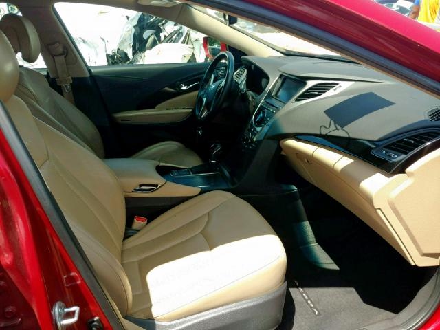 KMHFH4JG0DA213581 - 2013 HYUNDAI AZERA GLS RED photo 5