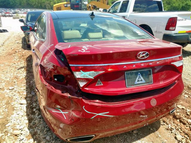 KMHFH4JG0DA213581 - 2013 HYUNDAI AZERA GLS RED photo 9