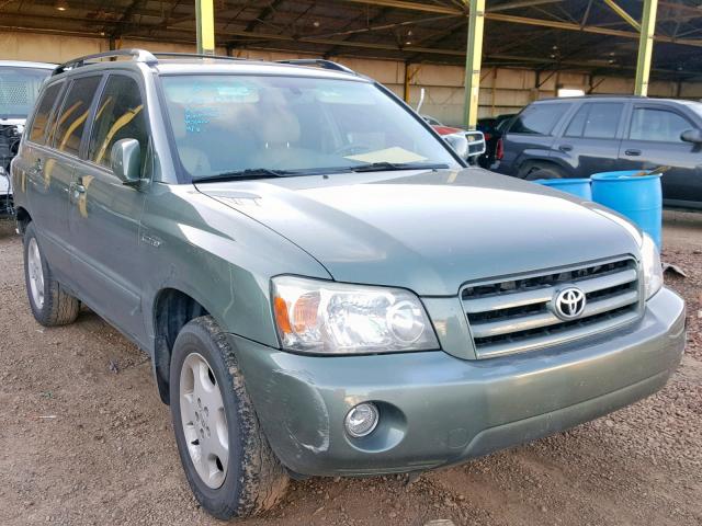 JTEDP21A340039943 - 2004 TOYOTA HIGHLANDER GREEN photo 1