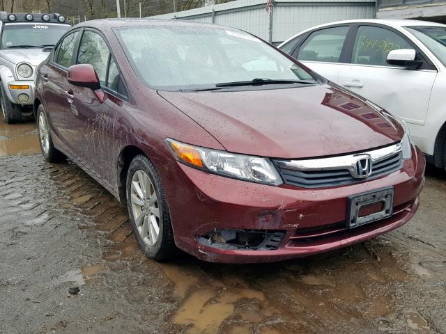 19XFB2F97CE044868 - 2012 HONDA CIVIC EXL BURGUNDY photo 1