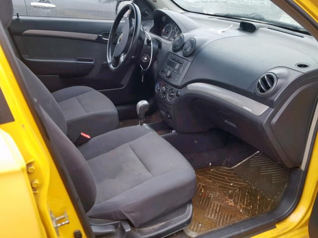 KL1TD56608B021528 - 2008 CHEVROLET AVEO BASE ყვითელი ფოტო 5