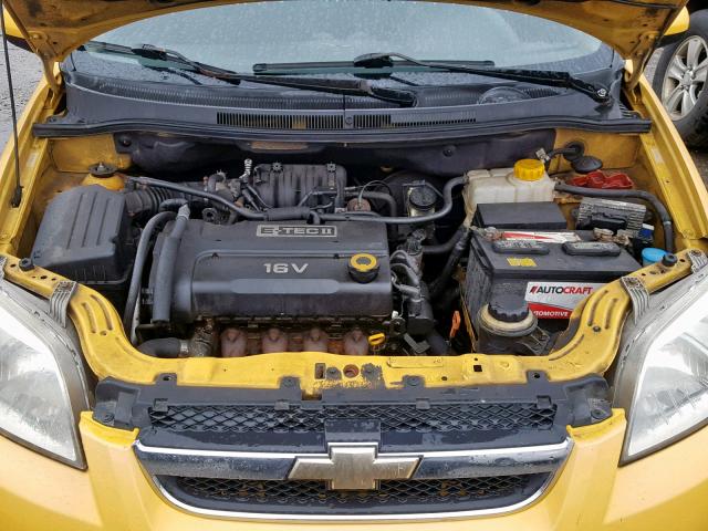 KL1TD56608B021528 - 2008 CHEVROLET AVEO BASE ყვითელი ფოტო 7