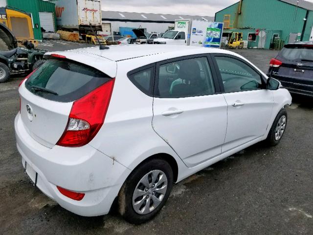 KMHCT5AE3HU339248 - 2017 HYUNDAI ACCENT SE WHITE photo 4