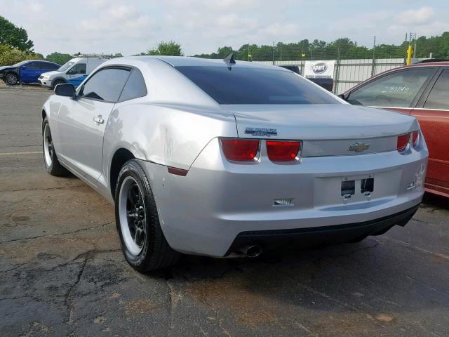 2G1FA1ED3B9130252 - 2011 CHEVROLET CAMARO LS SILVER photo 3