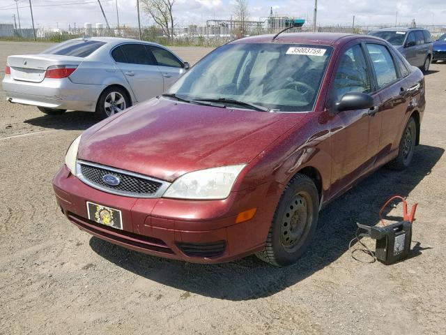 1FAFP34N36W134526 - 2006 FORD FOCUS ZX4 BURGUNDY photo 2