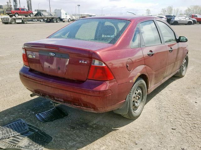 1FAFP34N36W134526 - 2006 FORD FOCUS ZX4 BURGUNDY photo 4