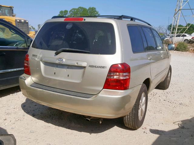 JTEGD21A810020130 - 2001 TOYOTA HIGHLANDER TAN photo 4