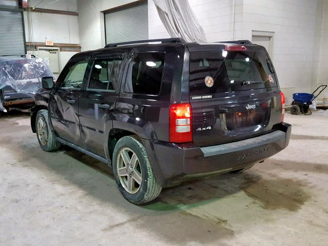 1J8FF28W28D677755 - 2008 JEEP PATRIOT SP BLACK photo 3