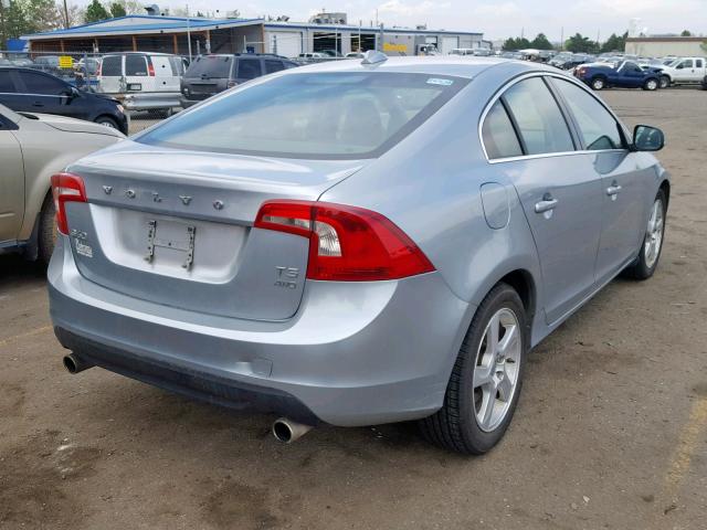 YV1612FH6D2176927 - 2013 VOLVO S60 T5 SILVER photo 4