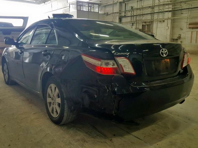 JTNBB46K783045770 - 2008 TOYOTA CAMRY HYBR BLACK photo 3