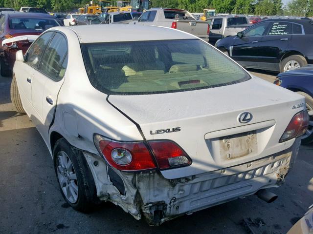 JTHBF30G630125612 - 2003 LEXUS ES 300 WHITE photo 3