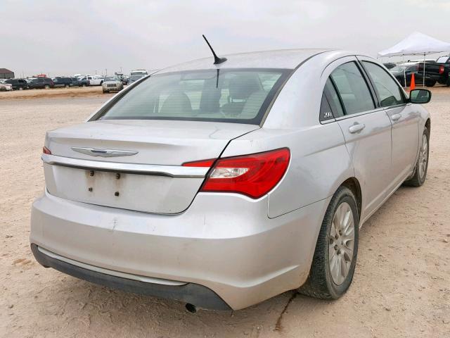 1C3CCBAB3CN204304 - 2012 CHRYSLER 200 LX SILVER photo 4