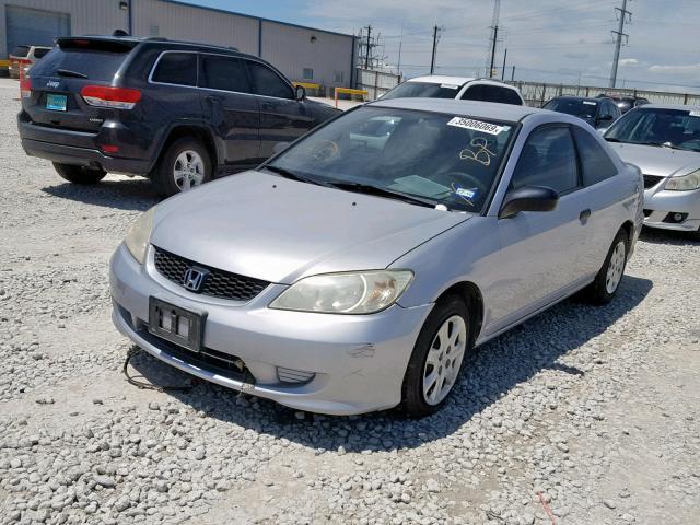 1HGEM21195L078720 - 2005 HONDA CIVIC DX V SILVER photo 2