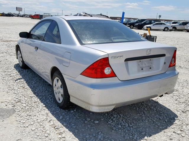 1HGEM21195L078720 - 2005 HONDA CIVIC DX V SILVER photo 3