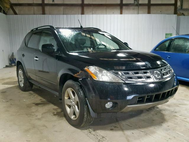 JN8AZ08W34W304076 - 2004 NISSAN MURANO SL BLACK photo 1