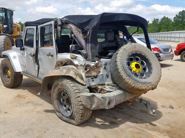 1J4GA59167L133269 - 2007 JEEP WRANGLER S GRAY photo 3