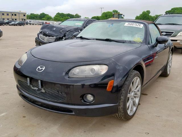 JM1NC25F180149566 - 2008 MAZDA MX-5 MIATA BLACK photo 2