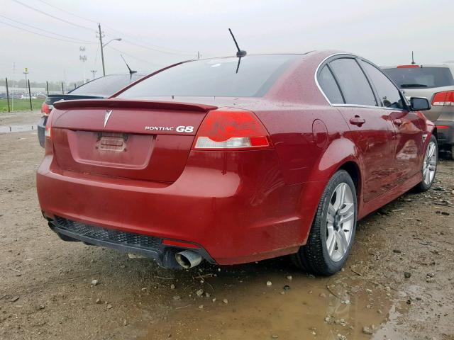 6G2ER57719L175310 - 2009 PONTIAC G8 RED photo 4