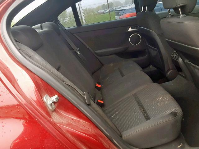 6G2ER57719L175310 - 2009 PONTIAC G8 RED photo 6