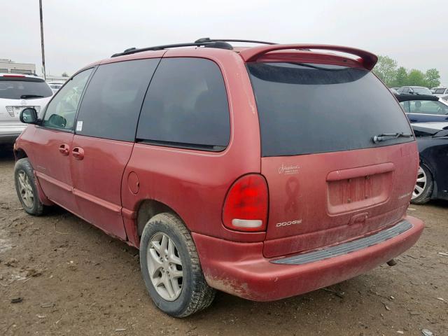 1B4GP45G4XB623642 - 1999 DODGE CARAVAN SE MAROON photo 3