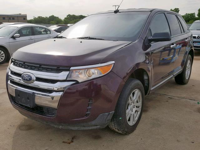 2FMDK3GC1BBB00358 - 2011 FORD EDGE SE MAROON photo 2