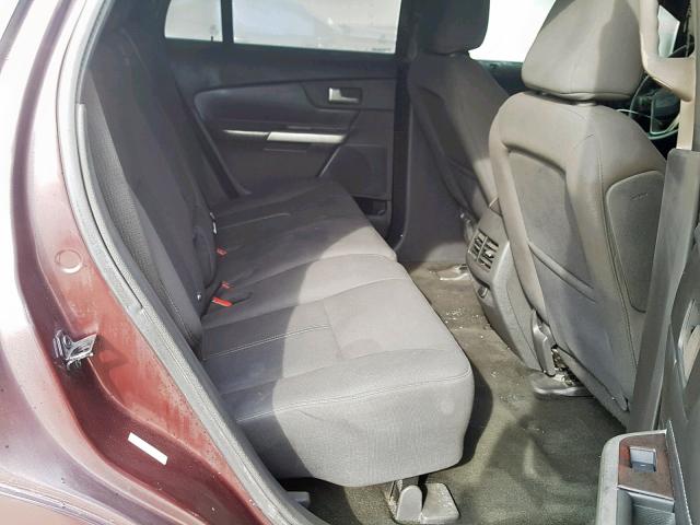 2FMDK3GC1BBB00358 - 2011 FORD EDGE SE MAROON photo 6