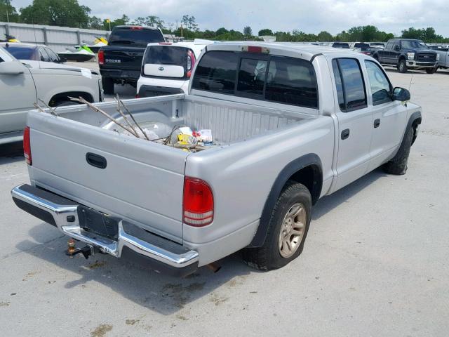 1D7HL48N63S221067 - 2003 DODGE DAKOTA QUA GRAY photo 4