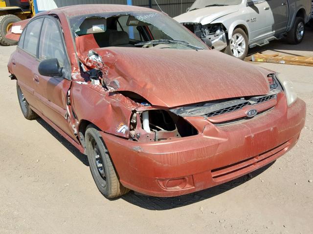 KNADC125346329458 - 2004 KIA RIO ORANGE photo 1