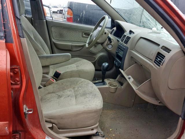 KNADC125346329458 - 2004 KIA RIO ORANGE photo 5