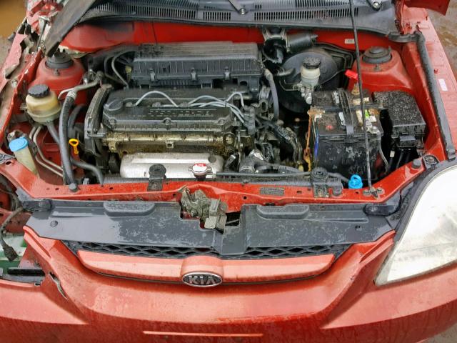 KNADC125346329458 - 2004 KIA RIO ORANGE photo 7