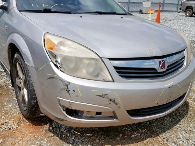 1G8ZS57N08F136129 - 2008 SATURN AURA XE SILVER photo 9