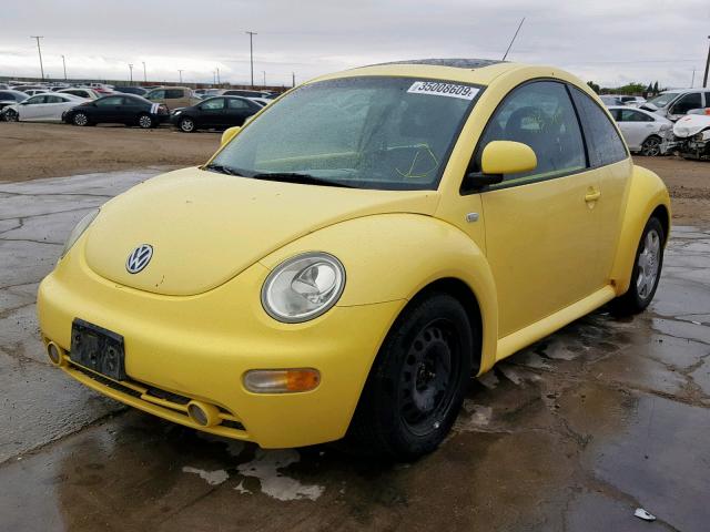 3VWCC21C4YM485984 - 2000 VOLKSWAGEN NEW BEETLE Gelb Foto 2