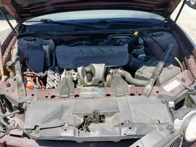 2G4WC582171172357 - 2007 BUICK LACROSSE C BURGUNDY photo 7