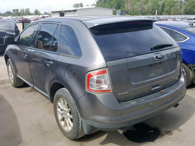 2FMDK3JC1ABA97372 - 2010 FORD EDGE SEL GRAY photo 3