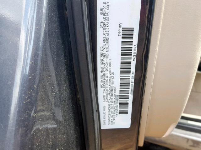 4S4BP86CX84306238 - 2008 SUBARU OUTBACK 3. GRAY photo 10