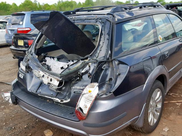 4S4BP86CX84306238 - 2008 SUBARU OUTBACK 3. GRAY photo 9