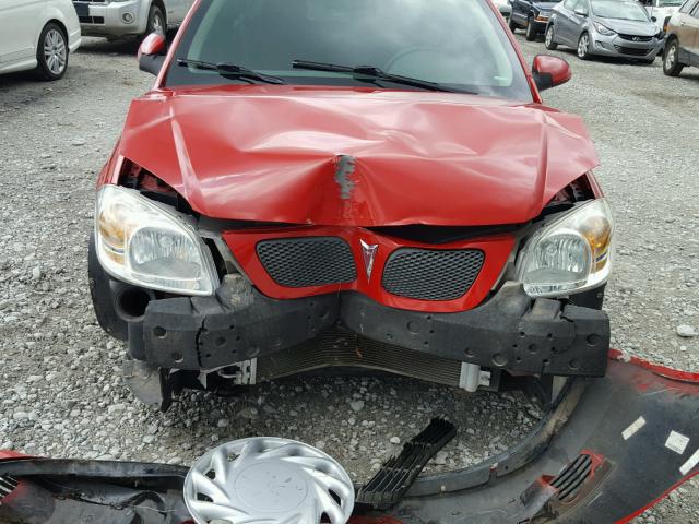 1G2AL15F477230810 - 2007 PONTIAC G5 RED photo 9