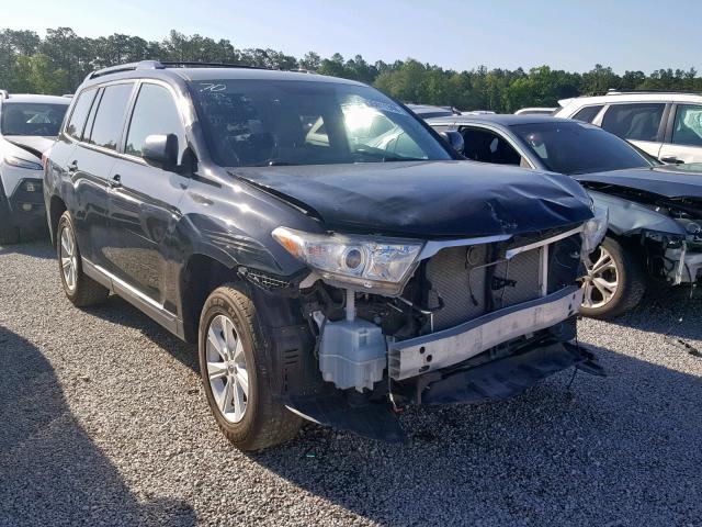 5TDZK3EH8DS126319 - 2013 TOYOTA HIGHLANDER BLACK photo 1