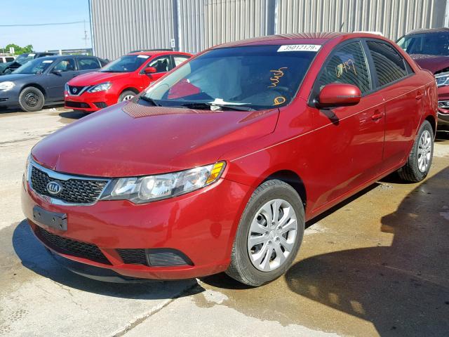 KNAFU4A20C5503943 - 2012 KIA FORTE EX BURGUNDY photo 2