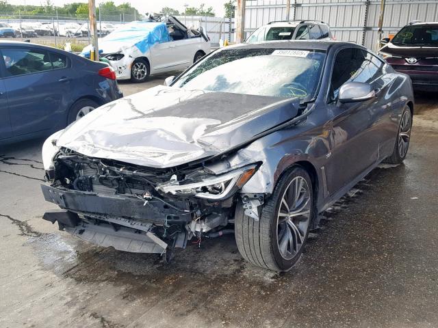 JN1EV7EK9JM341565 - 2018 INFINITI Q60 LUXE 3 GRAY photo 2