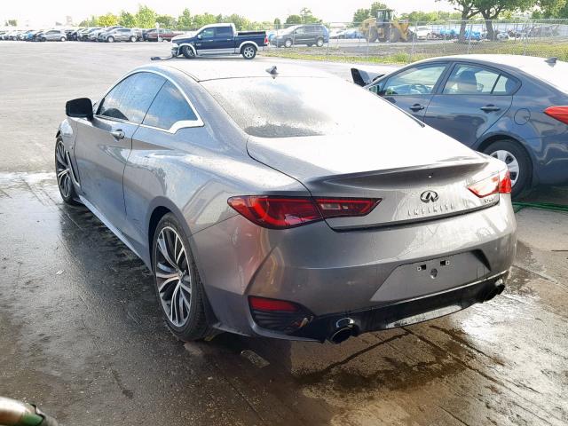 JN1EV7EK9JM341565 - 2018 INFINITI Q60 LUXE 3 GRAY photo 3