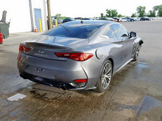 JN1EV7EK9JM341565 - 2018 INFINITI Q60 LUXE 3 GRAY photo 4