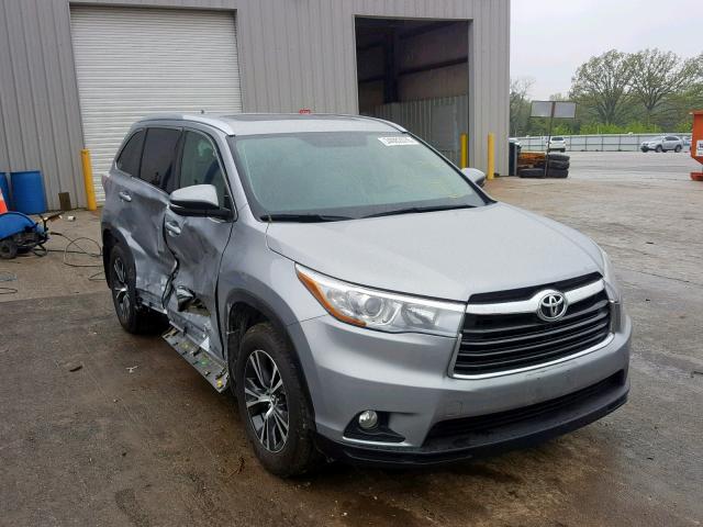 5TDJKRFH4GS235802 - 2016 TOYOTA HIGHLANDER SILVER photo 1