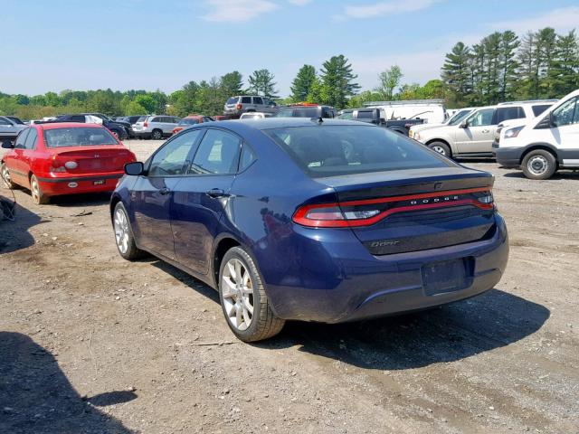 1C3CDFBA8DD182219 - 2013 DODGE DART SXT BLUE photo 3