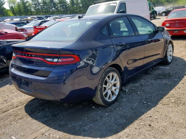 1C3CDFBA8DD182219 - 2013 DODGE DART SXT BLUE photo 4