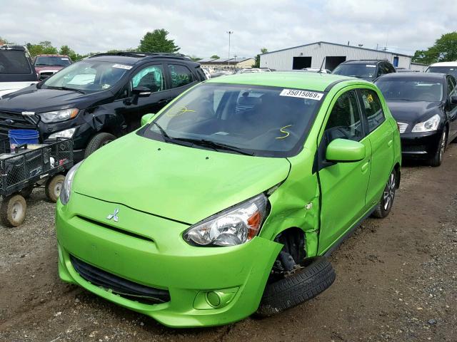 ML32A3HJ7FH009845 - 2015 MITSUBISHI MIRAGE DE GREEN photo 2