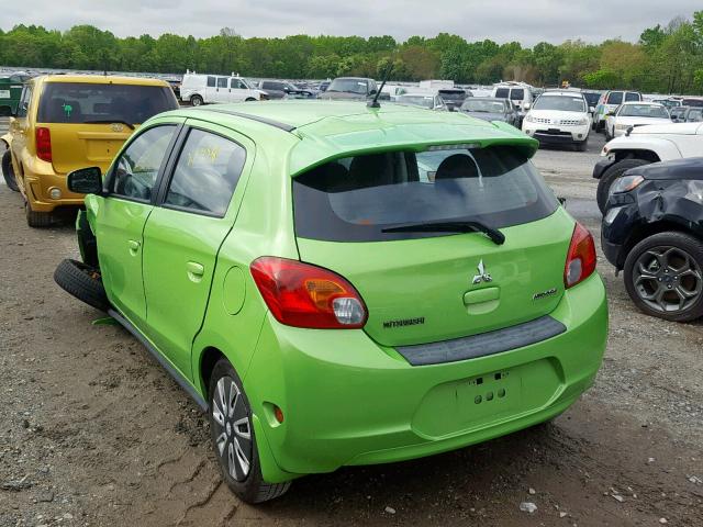 ML32A3HJ7FH009845 - 2015 MITSUBISHI MIRAGE DE GREEN photo 3