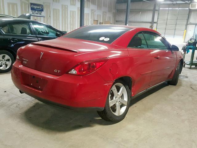 1G2ZH358764274849 - 2006 PONTIAC G6 GT RED photo 4