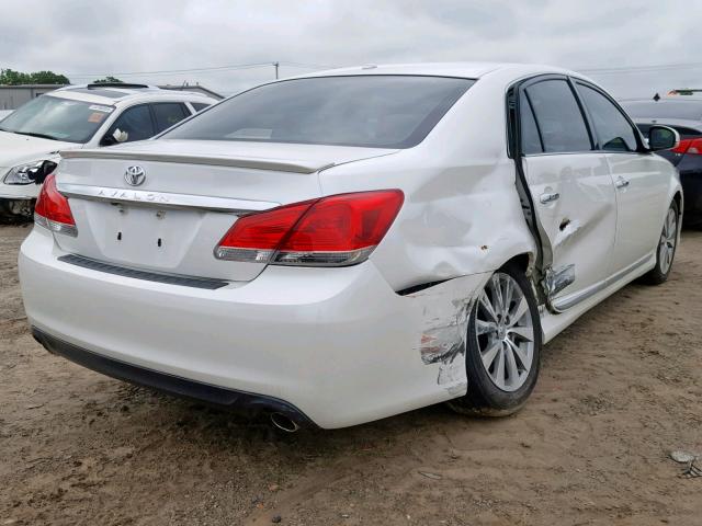 4T1BK3DB4CU455619 - 2012 TOYOTA AVALON BAS WHITE photo 4