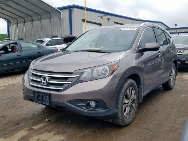 5J6RM3H74DL002136 - 2013 HONDA CR-V EXL TAN photo 2